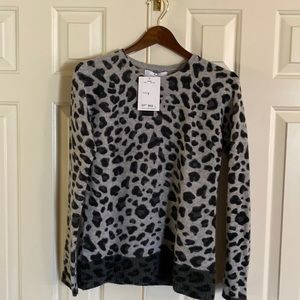 Leopard Print Magaschoni  100% Cashmere Sweater